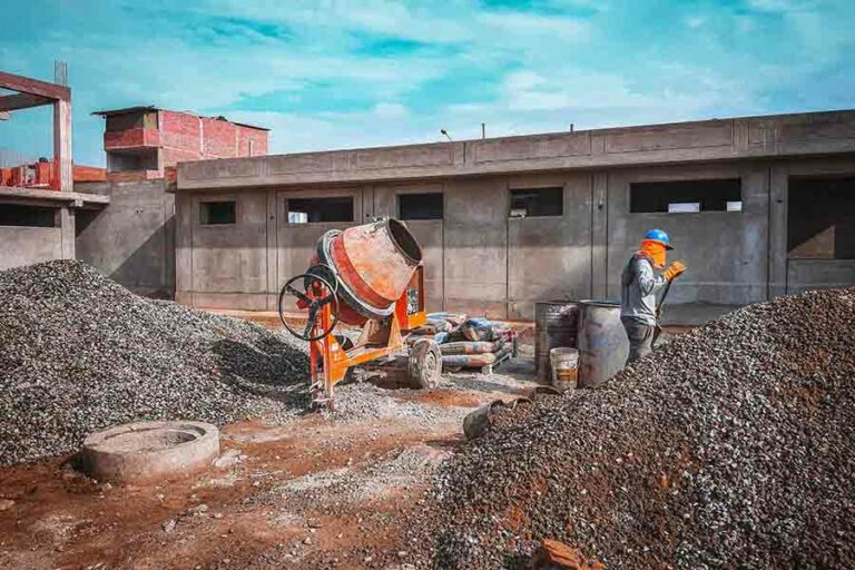 How to mix chip stone with cement